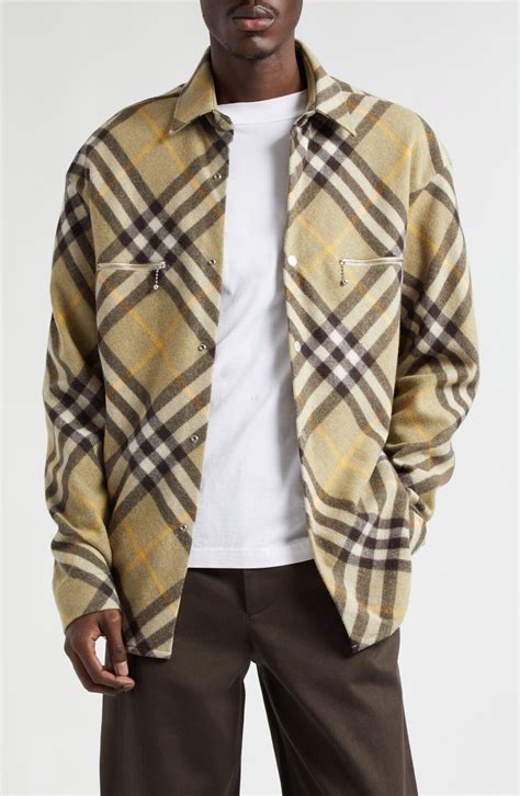 40657221 burberry|Relaxed Fit Check Cotton Shirt in Husk .